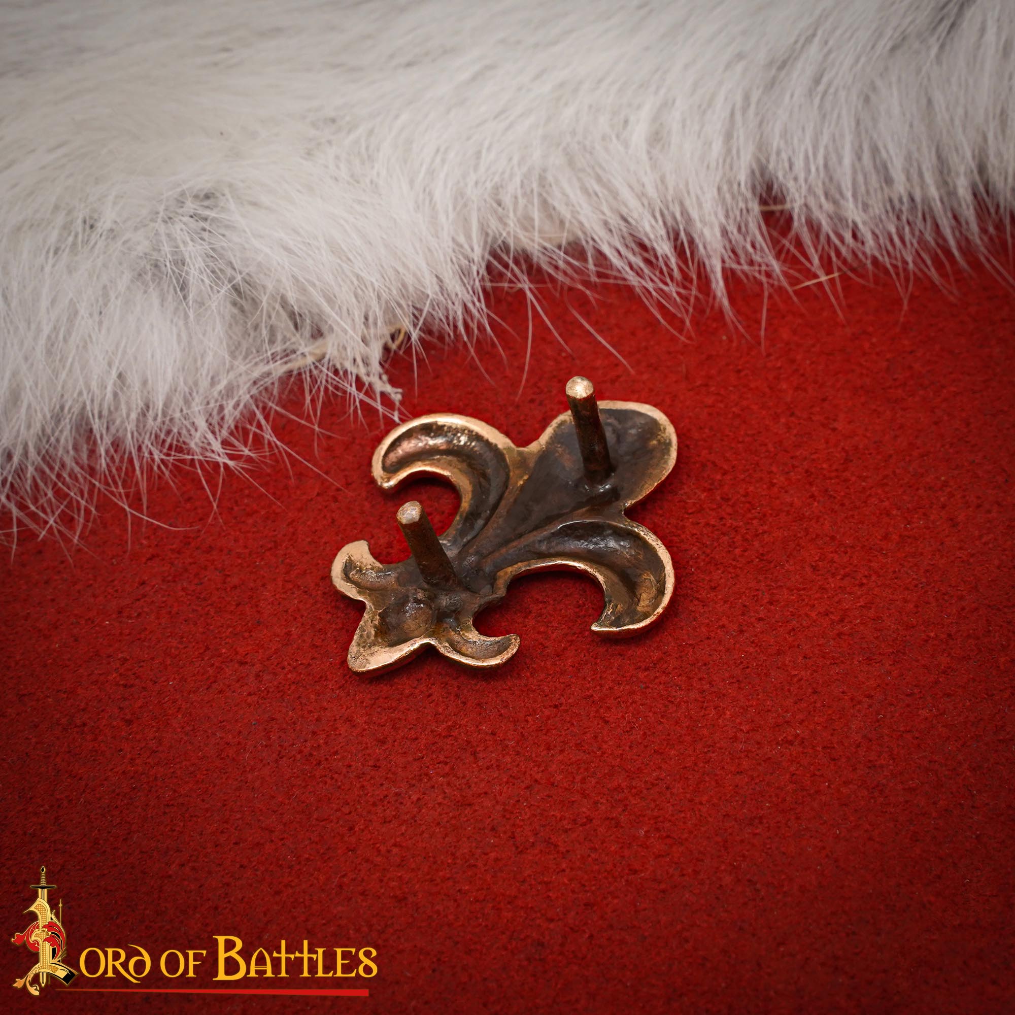 18th Century Solid Brass Fleur-de-Lis Mount French Colonial Style-26510BZAT 1