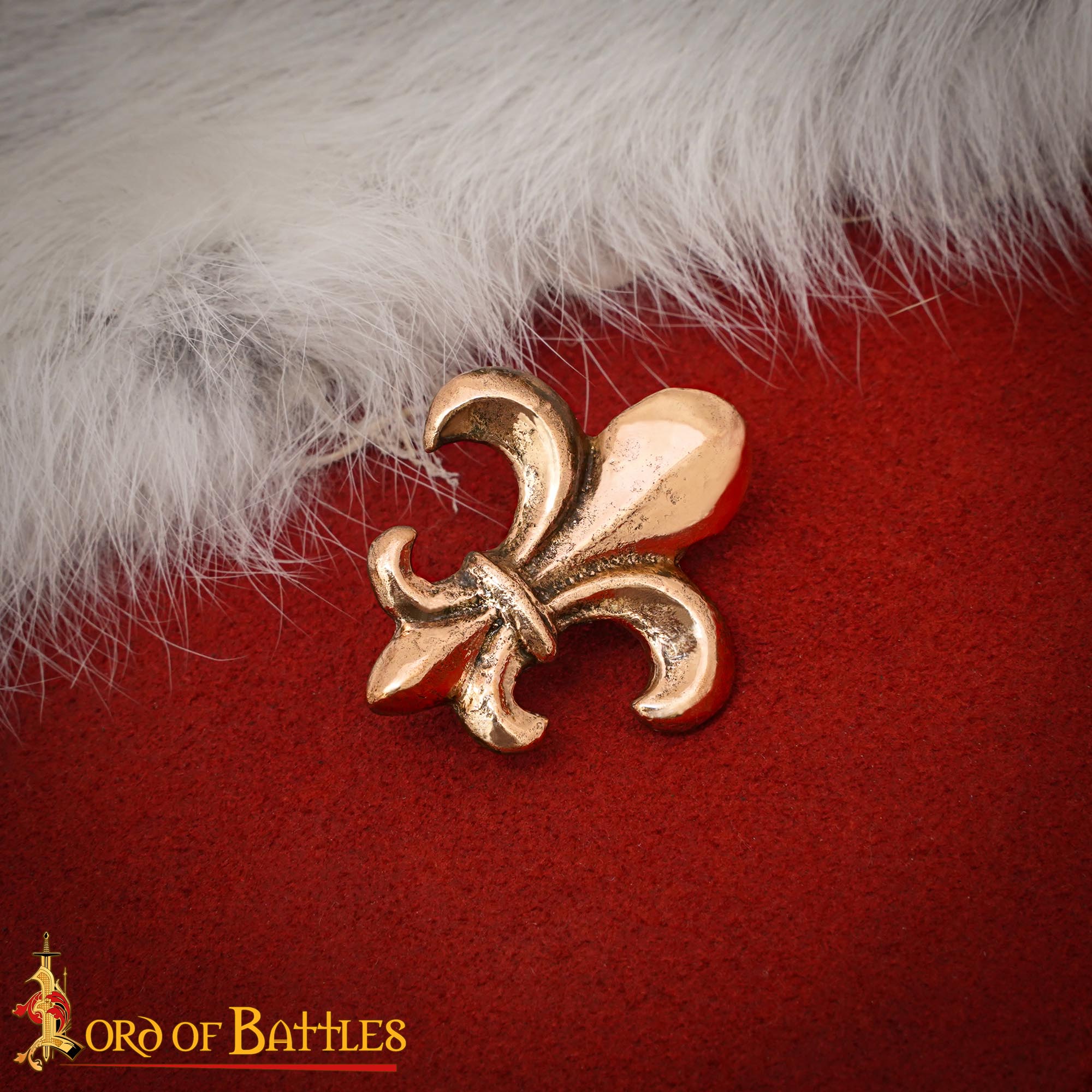 18th Century Solid Brass Fleur-de-Lis Mount French Colonial Style-26510BZAT 4