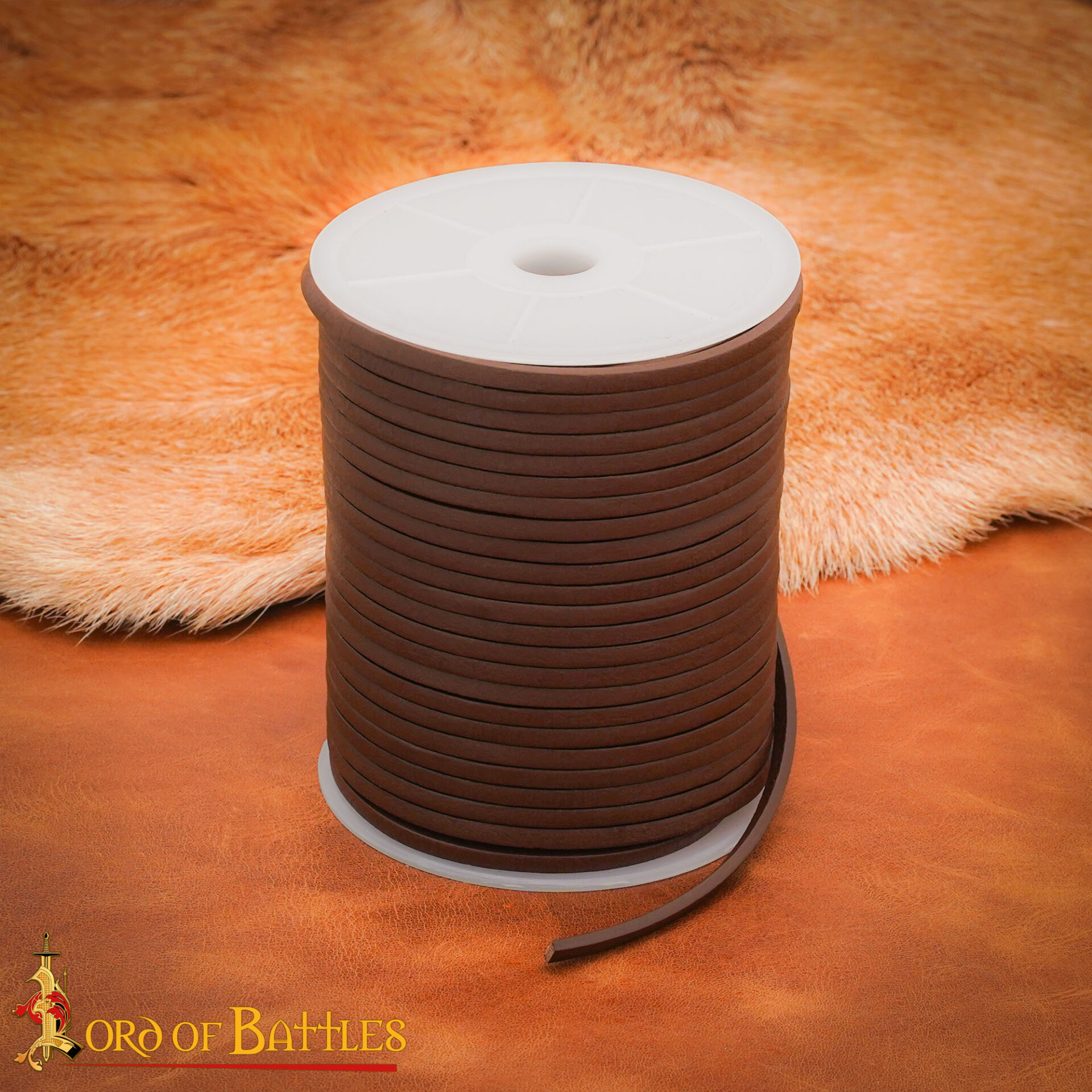 4x3 mm flat leather spool brown 50 mtr-31505BR 1
