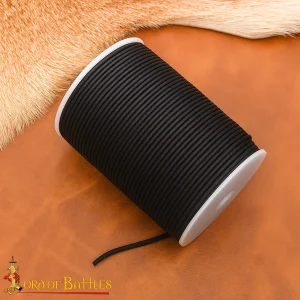 White Leather Spool Cord