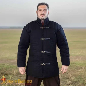 Quilted Gambeson with Detachable Sleeves - 3 Layer Armor