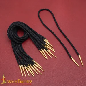 Brass Aiglets with Cotton Cord
