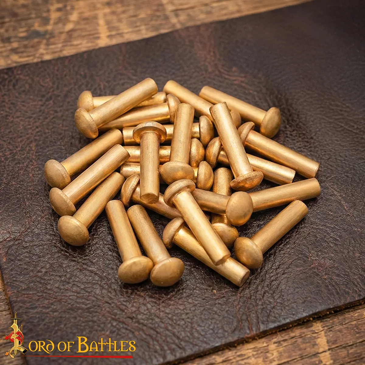 Dome Head Rivets Solid Brass Mushroom Rivets Set Dome Head Rivets Solid Brass Mushroom Rivets Set - Image 2