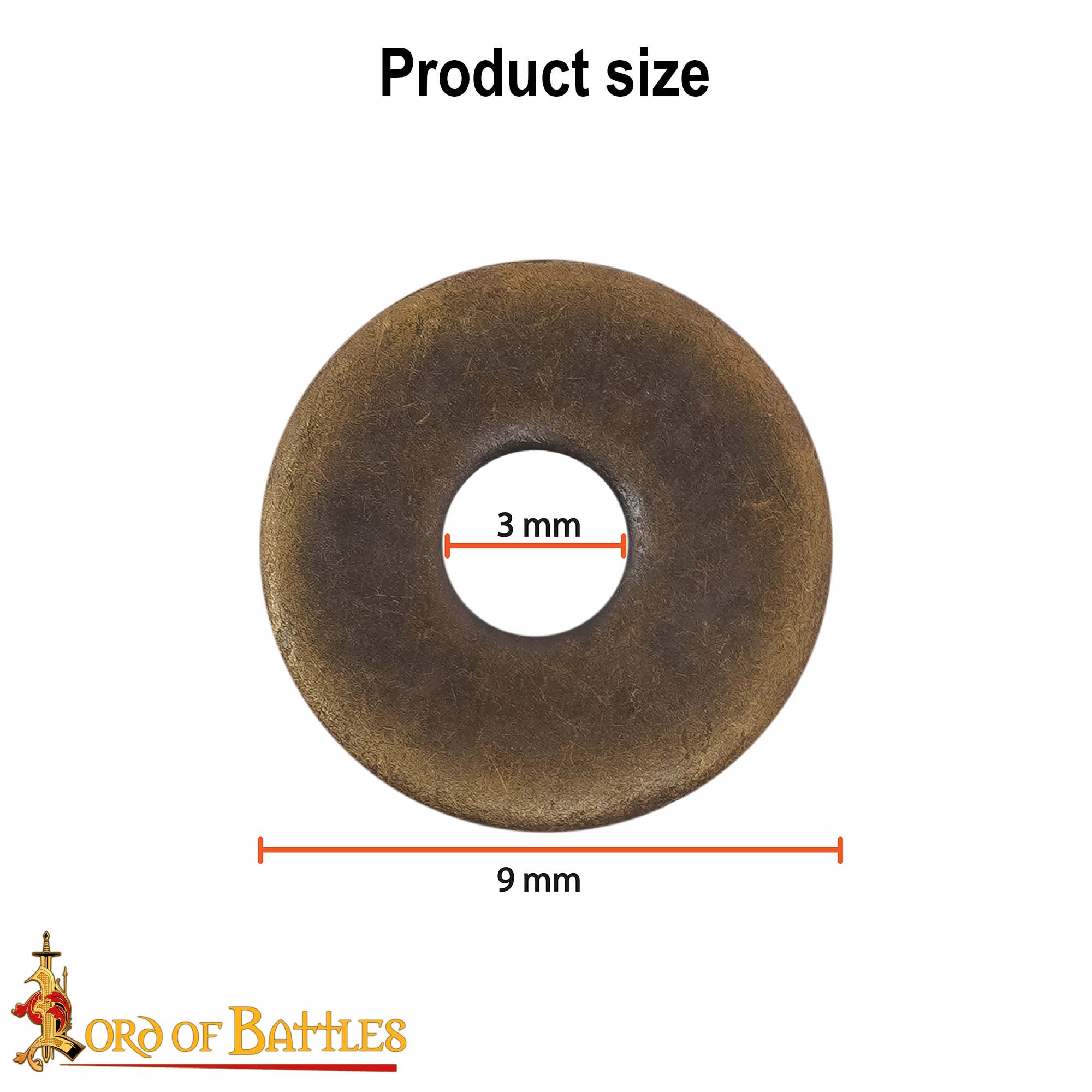 Brass & Antique Brass Washers Leathercraft and Armor Riveting Accessories- 9715-50pcs 2