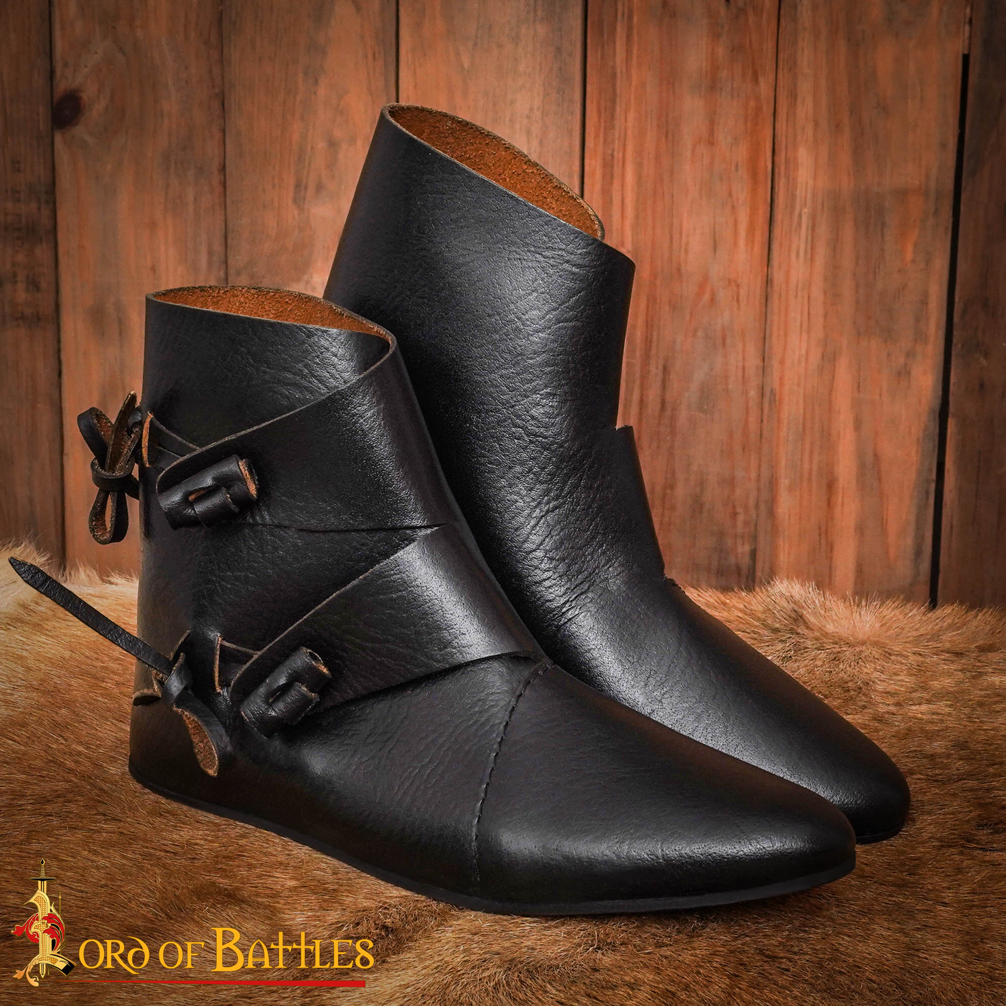 Early Medieval Viking Turn-Shoes-25244BK 6