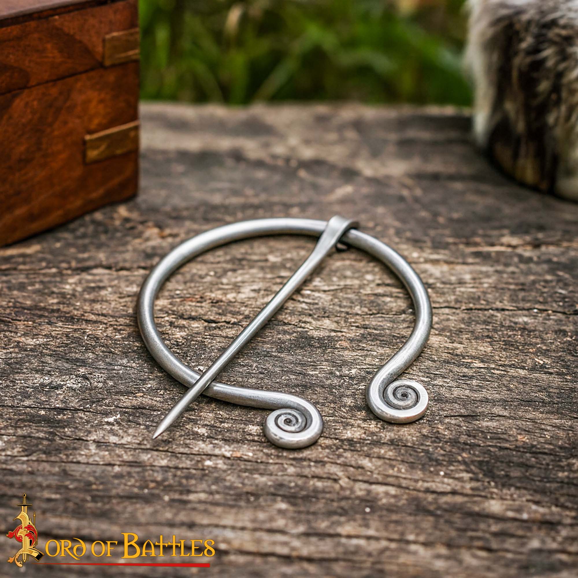Ever-bright Stainless Steel Penannular Brooch - 26220SS