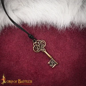 Medieval Lost Wax Cast Bronze Key Pendant Ornament