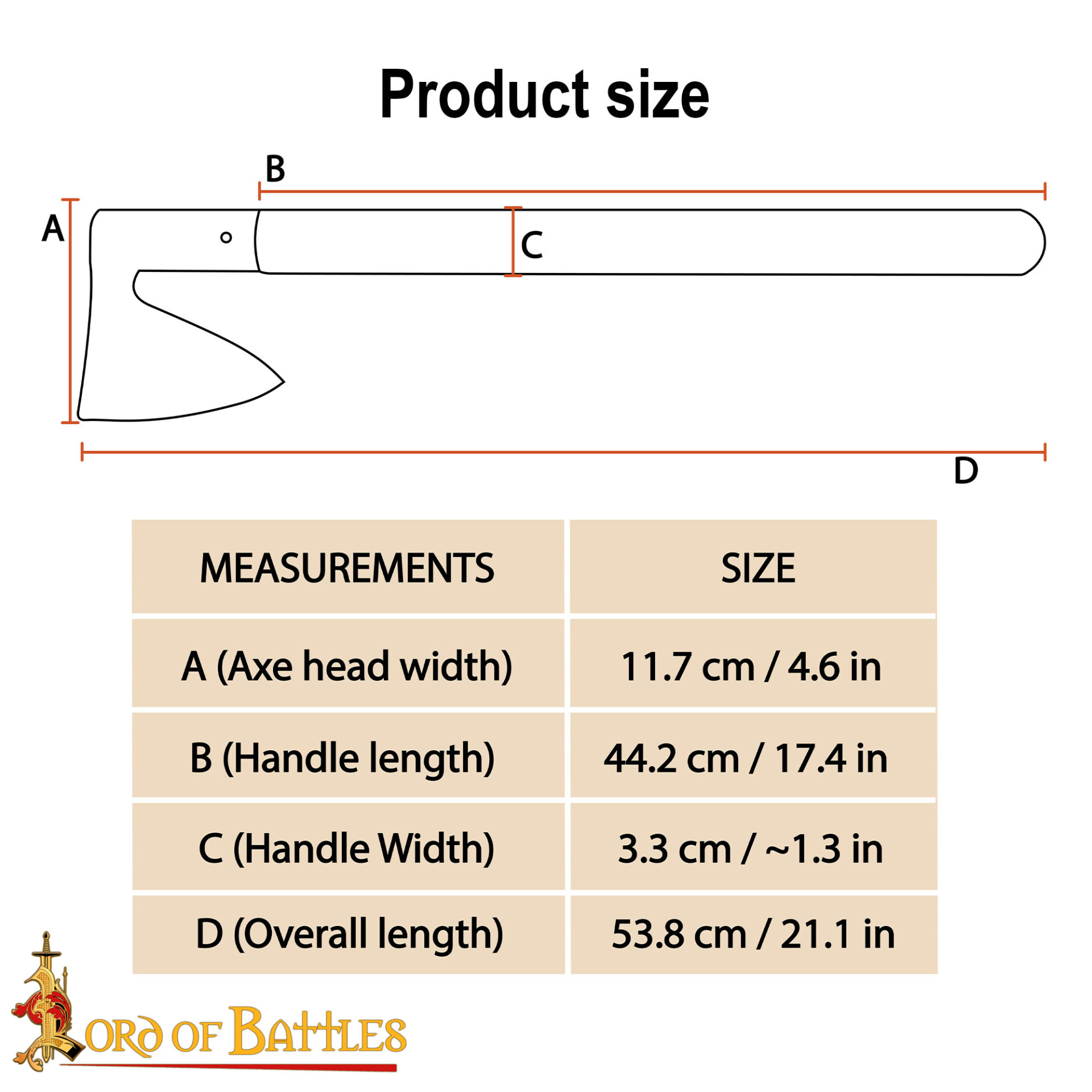 Medieval Steel Bearded Axe with Hammer Poll-25564 2