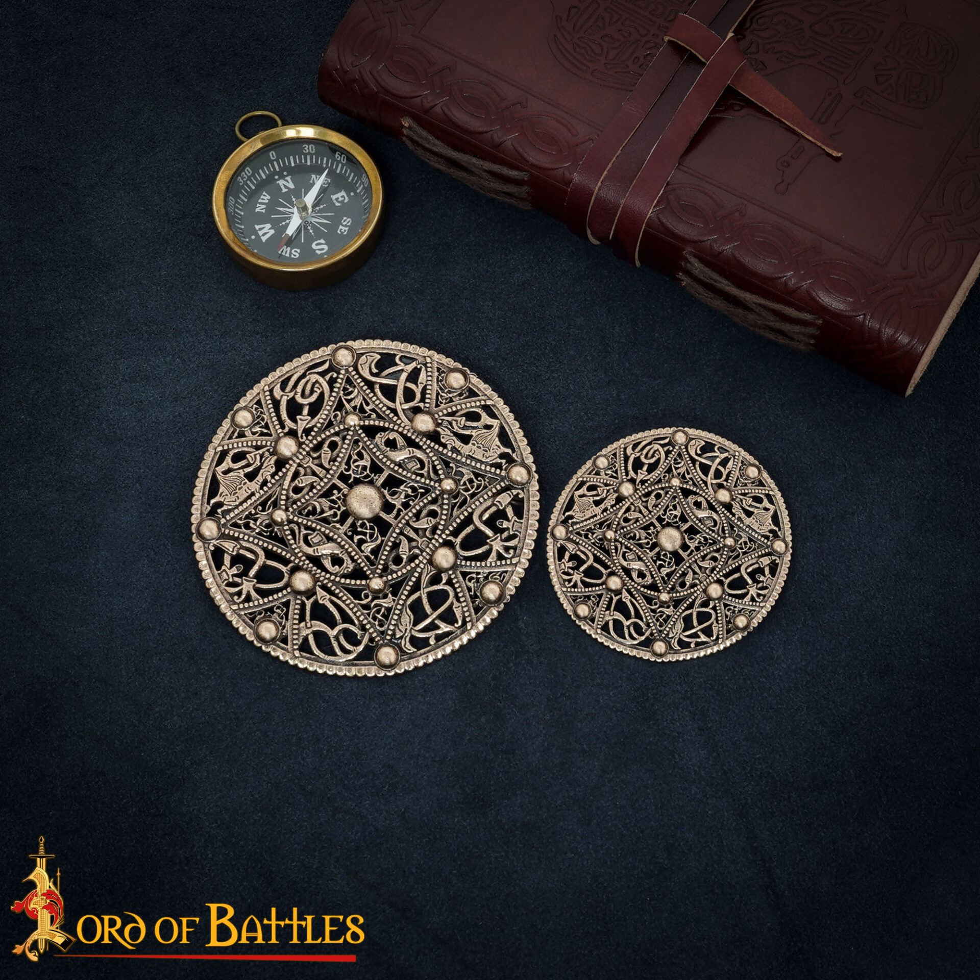 Viking Age Antique Bronze Circular Brooch Cloak Pin-26575BZSAT 7