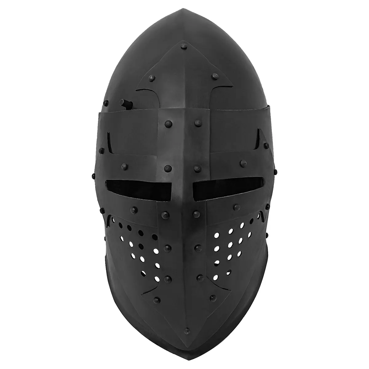 14th Century Bascinet Helmet – Hand Crafted with Visor and Leather Liner 14th Century Bascinet Helmet – Hand Crafted with Visor and Leather Liner - Image 4