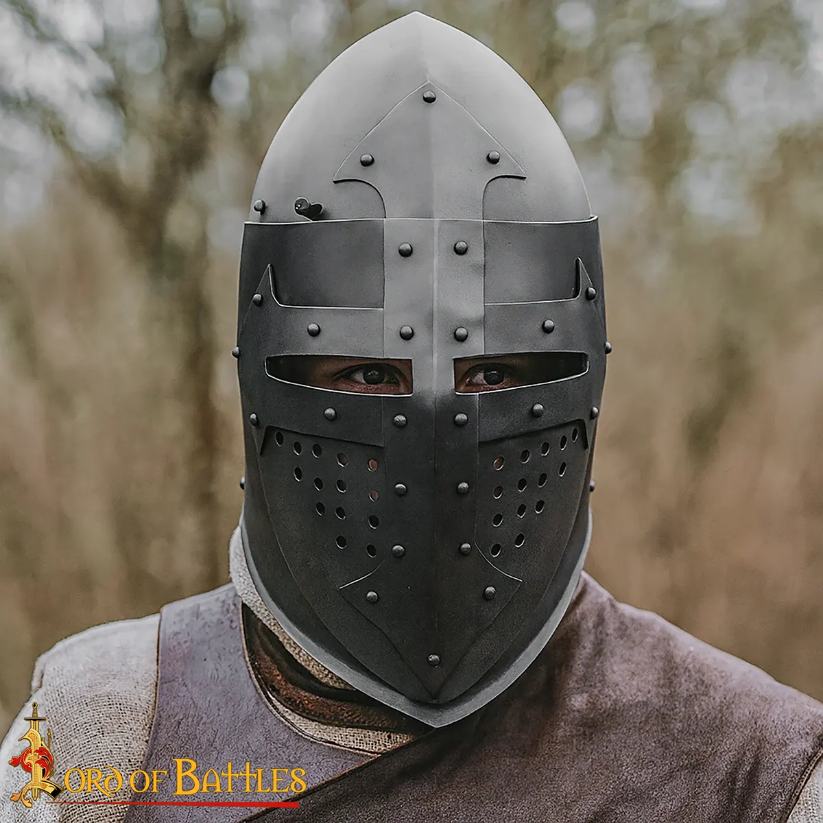 14th Century Bascinet Helmet – Hand Crafted with Visor and Leather Liner 14th Century Bascinet Helmet – Hand Crafted with Visor and Leather Liner - Image 6