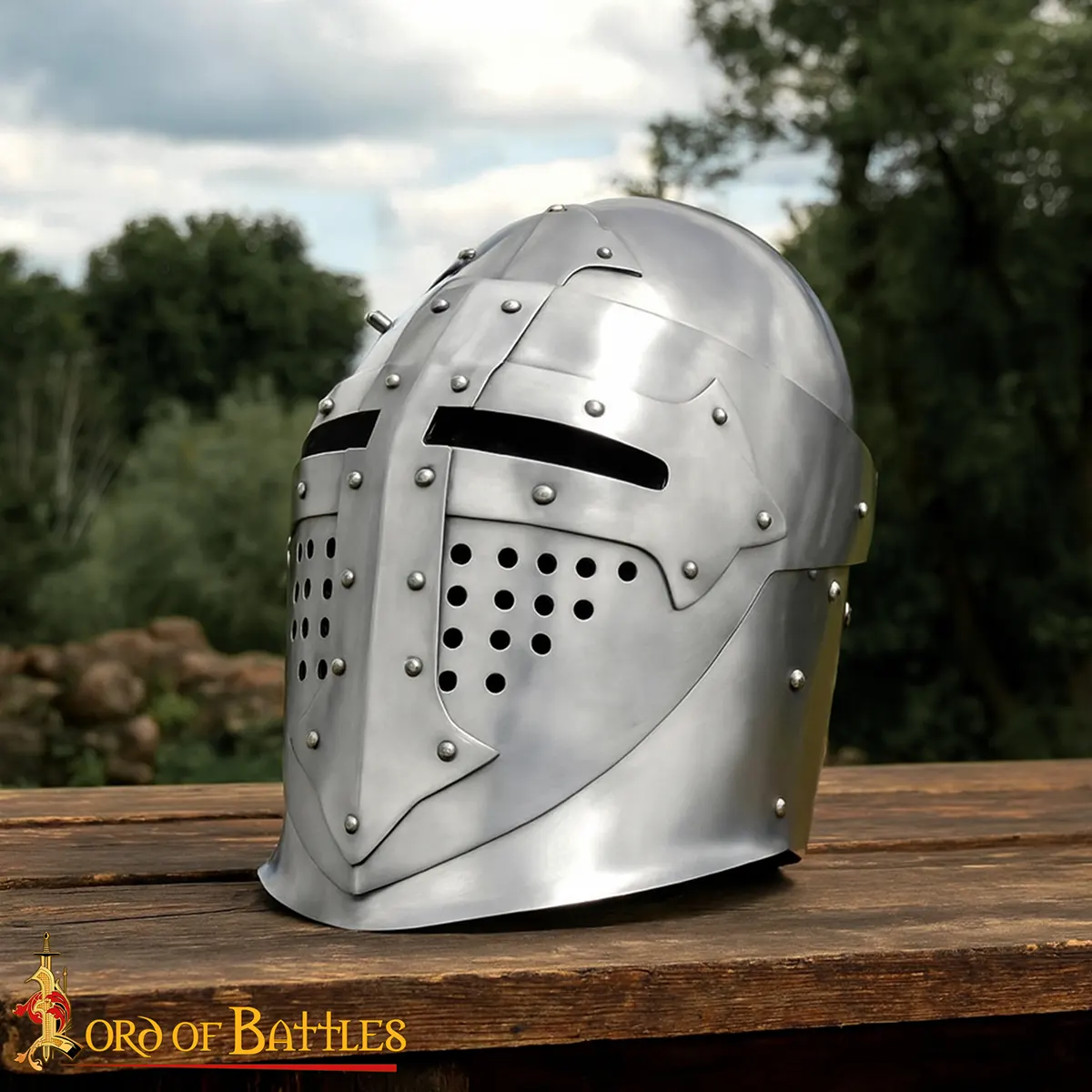 14th Century Bascinet Helmet – Hand Crafted with Visor and Leather Liner 14th Century Bascinet Helmet – Hand Crafted with Visor and Leather Liner