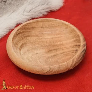 Viking Feast Wooden Wide Bowl Hand Crafted Useful Hardwood Cutlery