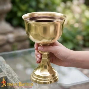 vintage brass goblet