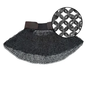 Medieval Chainmail Aventail Dome Riveted Flat Ring and Alternating 9 mm