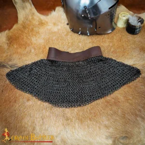 Flat Ring Medieval Chainmail Aventail, Riveted and Alternating, ID 9 mm, Mild Steel