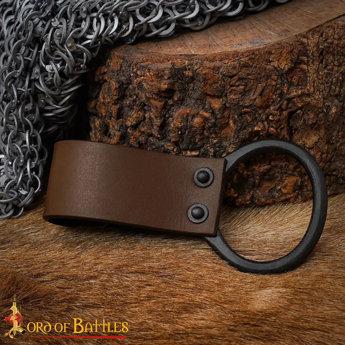Brown Leather Axe Holder Frog Brown Leather Axe Holder Frog - Image 5
