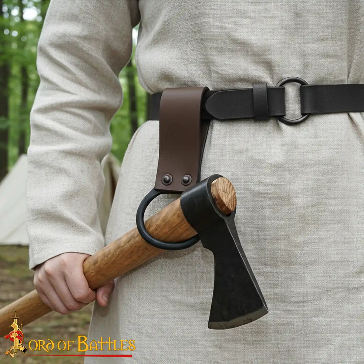 Brown Leather Axe Holder Frog Brown Leather Axe Holder Frog - Image 2