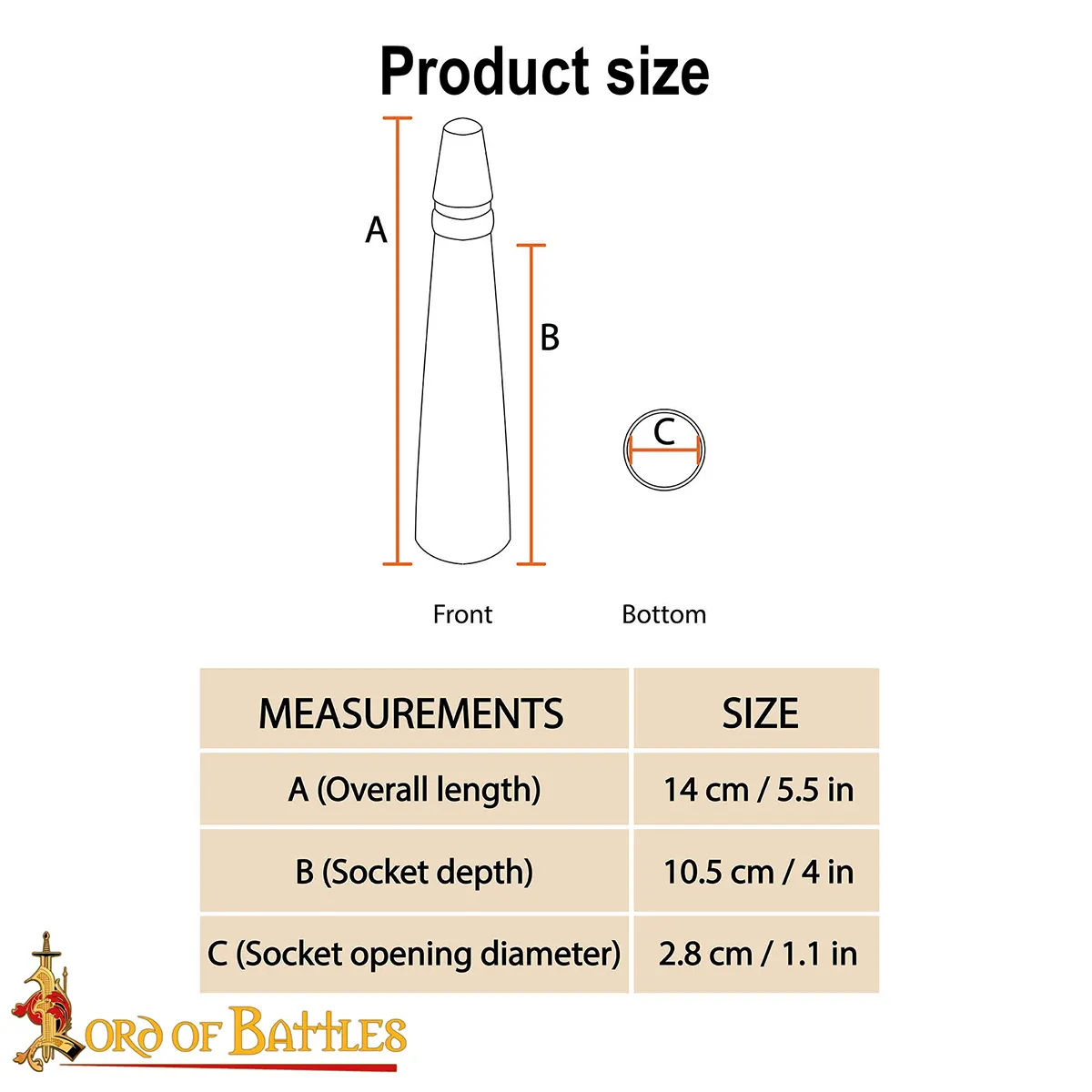 Hand-Forged Medieval Spear Butt Cap- Polished steel finish Hand-Forged Medieval Spear Butt Cap- Polished steel finish - Image 3