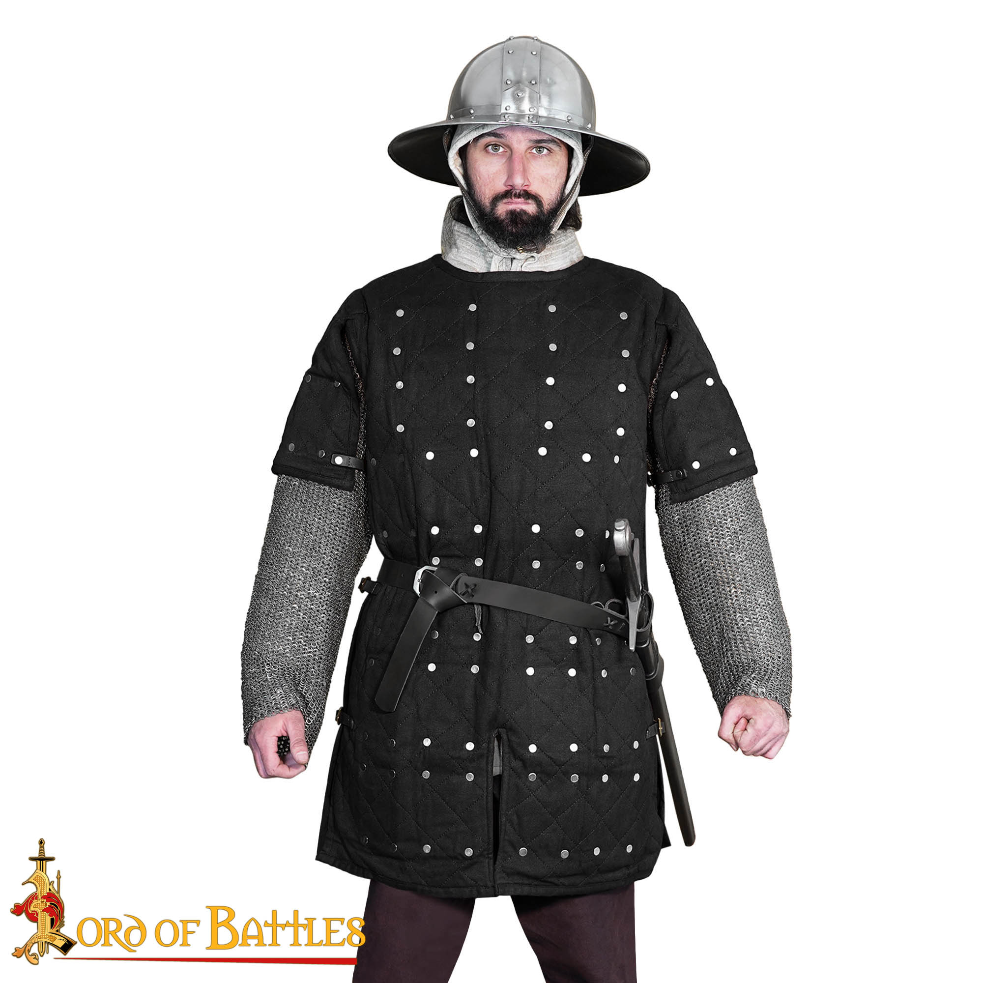 Medieval Brigandine with Riveted Steel Plates | 14th–16th Century Cotton & Leather Armor Medieval Brigandine