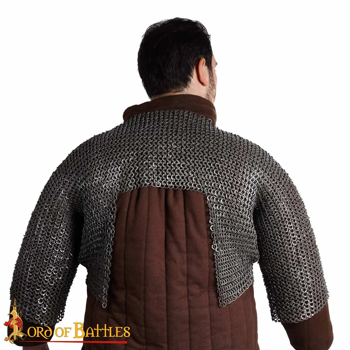 Medieval Chainmail Half Sleeve 9mm 17 g Flat Ring Round Rivet with Alt Flat Solid Medieval Chainmail Half Sleeve 9mm 17 g Flat Ring Round Rivet with Alt Flat Solid - Image 4