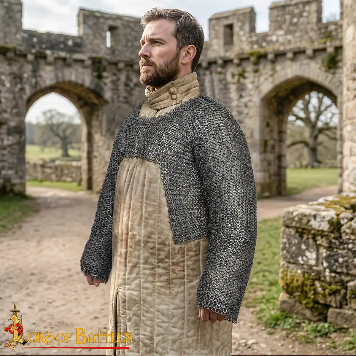 Medieval Chain Mail Half Hauberk– 9mm Flat Ring Round Rivets with Alternate Flat Solid Rings17 Gauge Mild Steel Medieval Chain Mail Half Hauberk– 9mm Flat Ring Round Rivets with Alternate Flat Solid Rings17 Gauge Mild Steel - Image 7