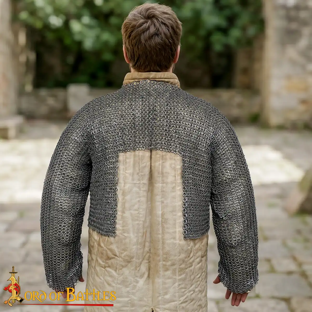 Medieval Chain Mail Half Hauberk– 9mm Flat Ring Round Rivets with Alternate Flat Solid Rings17 Gauge Mild Steel Medieval Chain Mail Half Hauberk– 9mm Flat Ring Round Rivets with Alternate Flat Solid Rings17 Gauge Mild Steel - Image 5