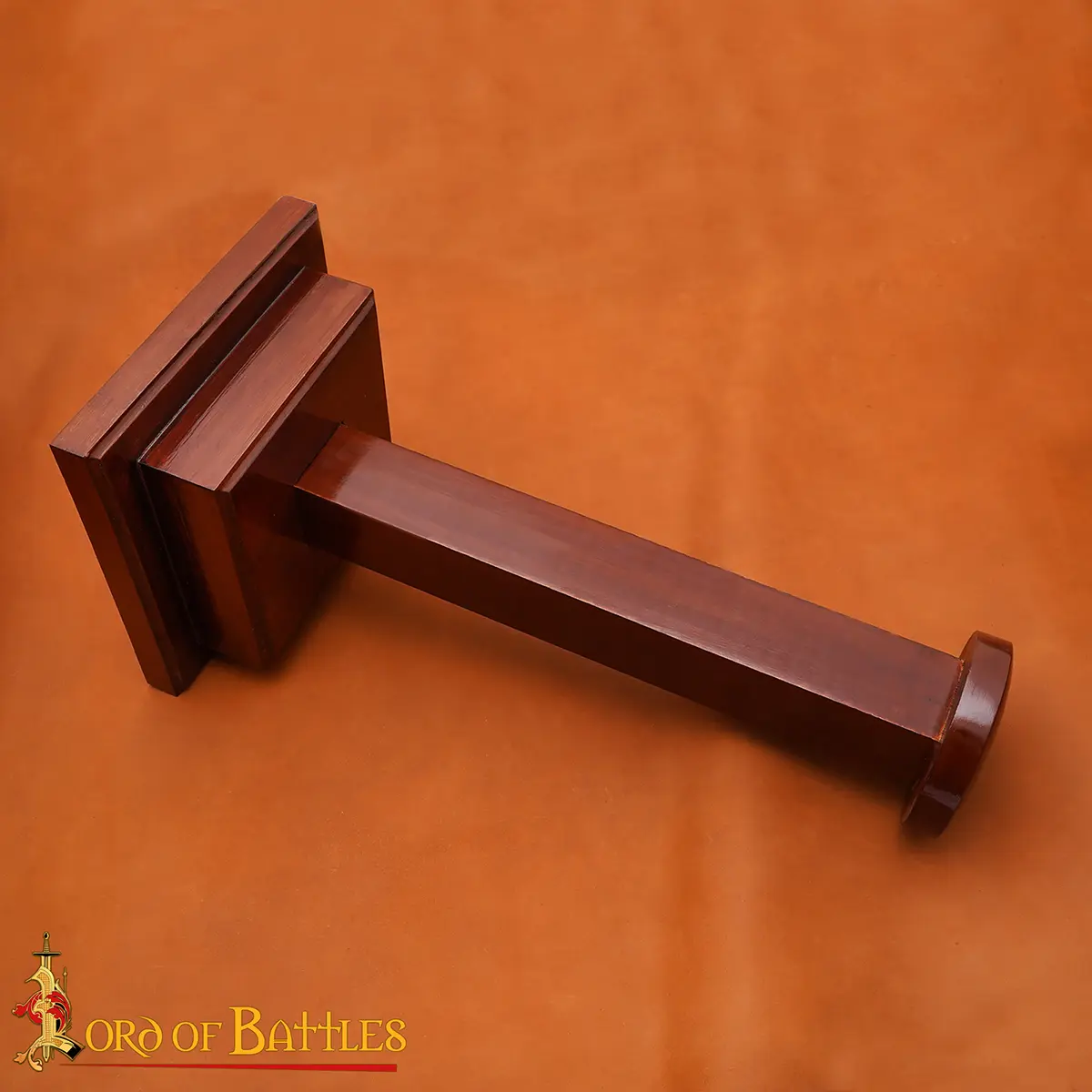 Wooden Helmet Stand for Medieval Helmets with or without Aventail Wooden Helmet Stand for Medieval Helmets with or without Aventail - Image 5