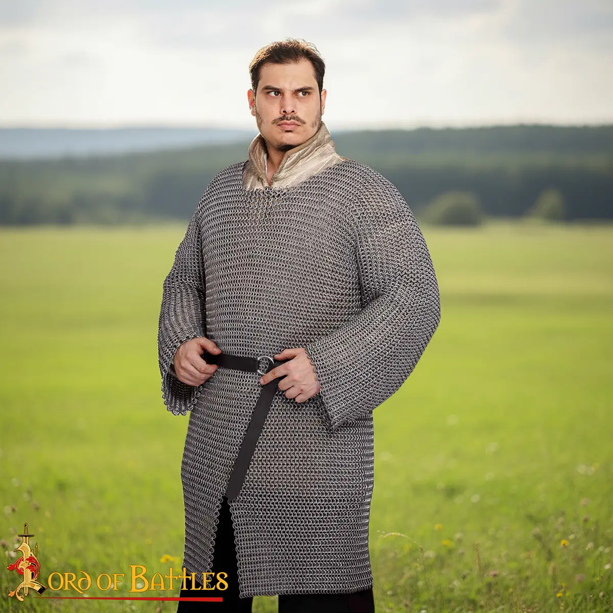 Medieval Chainmail Hauberk 10mm Aluminium Butted Rings with Black Rubber Washers 14 Gauge Medieval Chainmail Hauberk 10mm Aluminium Butted Rings with Black Rubber Washers 14 Gauge - Image 2