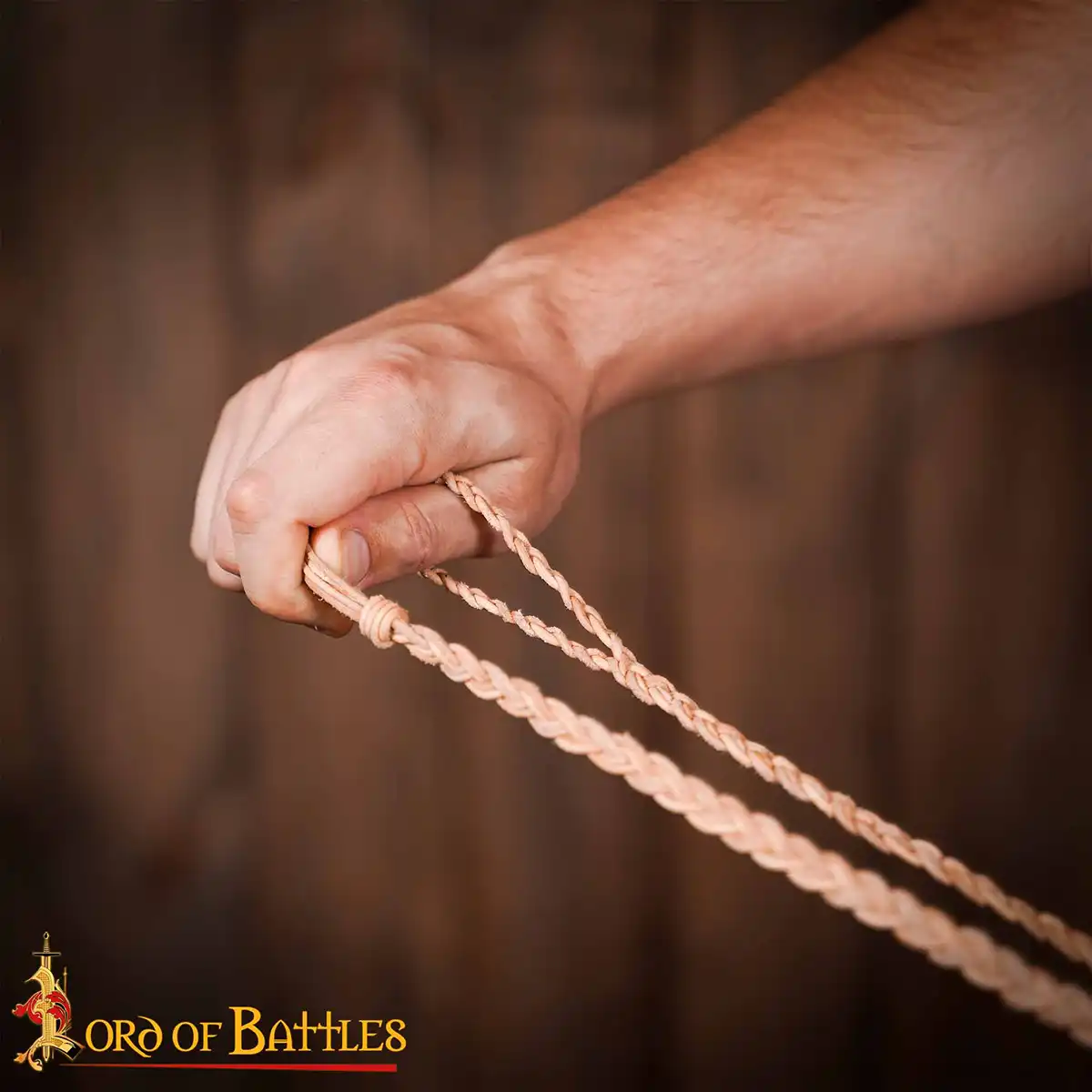 Medieval Balearic Sling, Genuine Leather Hand-Braided Shepherd’s Sling LARP Medieval Balearic Sling, Genuine Leather Hand-Braided Shepherd’s Sling LARP - Image 8