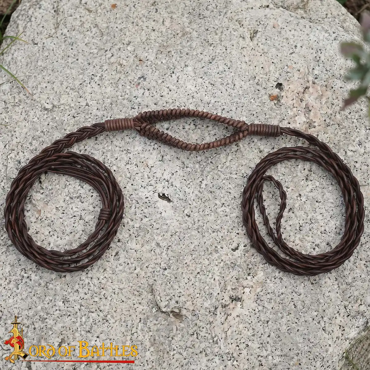 Medieval Balearic Sling, Genuine Leather Hand-Braided Shepherd’s Sling LARP Roman Greek Sling