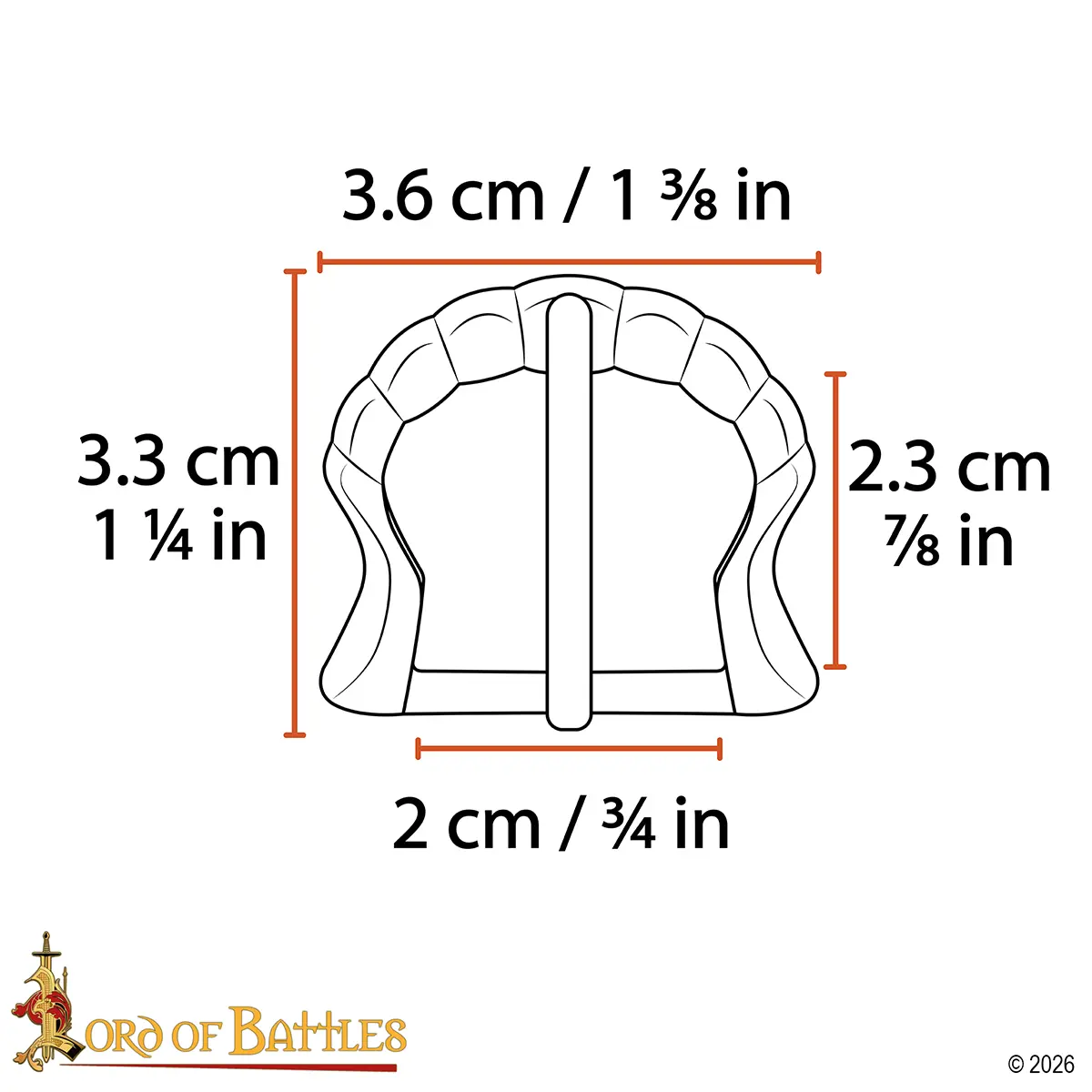 Medieval Brass Buckle - Image 3
