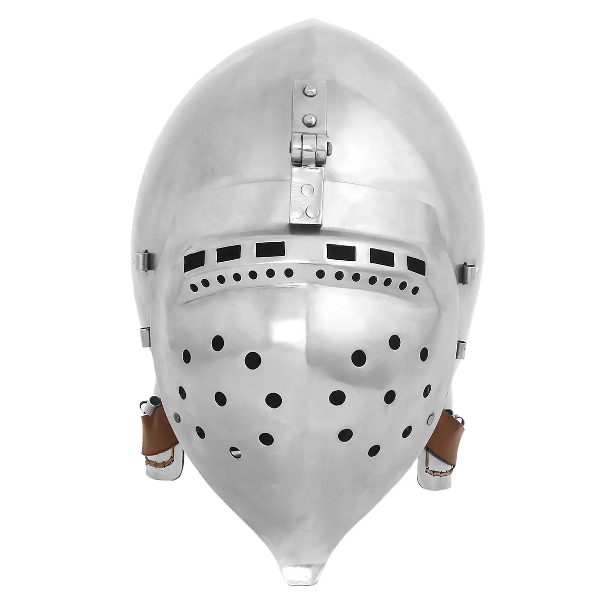 14th–15th Century Medieval Bascinet Helmet with Klappvisier and Liner 14th–15th Century Medieval Bascinet Helmet with Klappvisier and Liner - Image 4