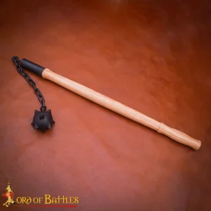 Late Medieval Flail – Spiked Iron Ball with Wooden Shaft