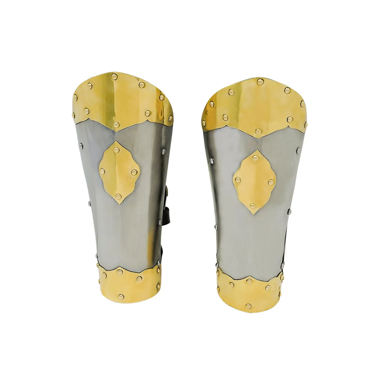 17th Century Winged Hussar Bracers,16 Gauge Mild Steel with Brass Fittings 17th Century Winged Hussar Bracers,16 Gauge Mild Steel with Brass Fittings - Image 4