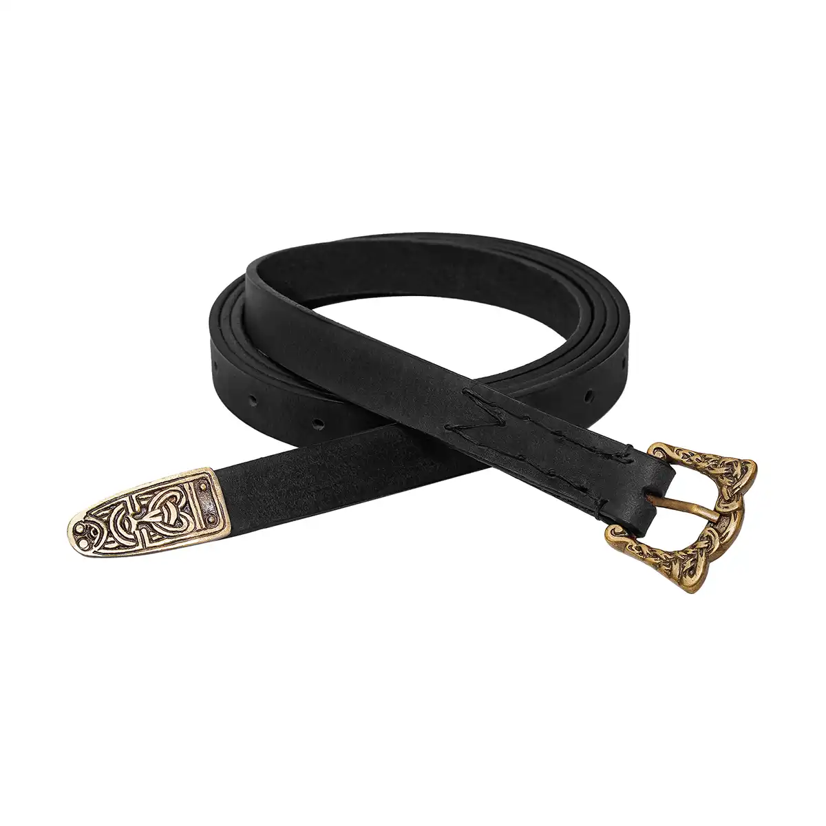 Ornate Birka Viking Leather Belt with Antique Brass Ornate Birka Viking Leather Belt with Antique Brass - Image 5