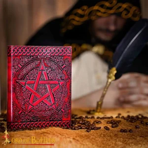 Pentagram Embossed Leather Journal
