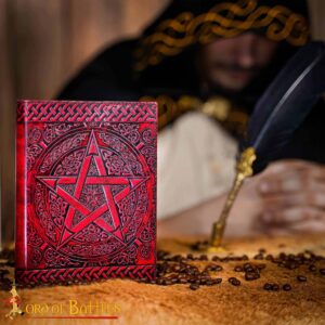 Pentagram Embossed Leather Journal