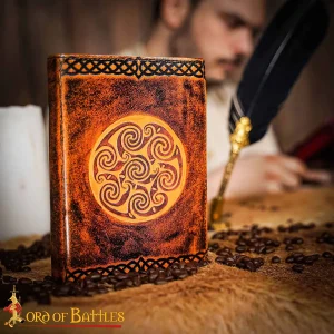 Celtic Spiral Leather Travel Journal