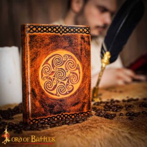 Celtic Spiral Leather Travel Journal