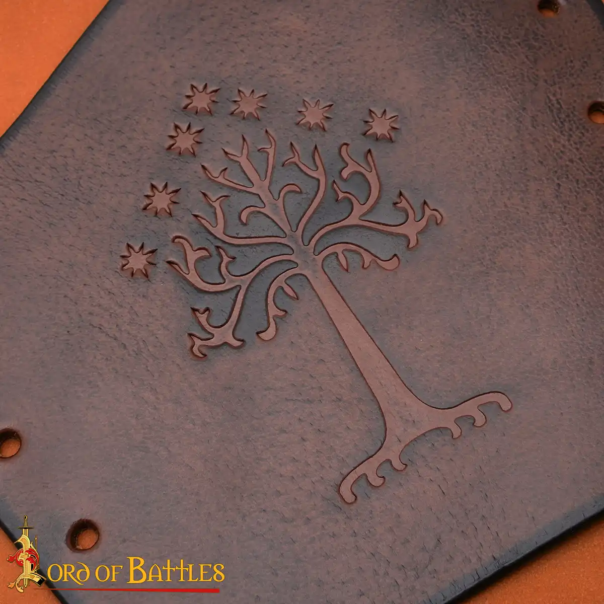 Genuine Leather Bracers with Embossed Tree of Gondor Motif Genuine Leather Bracers with Embossed Tree of Gondor Motif - Image 7