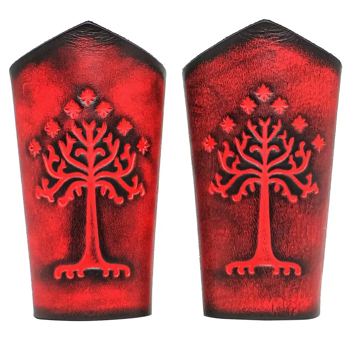 Genuine Leather Bracers with Embossed Tree of Gondor Motif Genuine Leather Bracers with Embossed Tree of Gondor Motif - Image 5