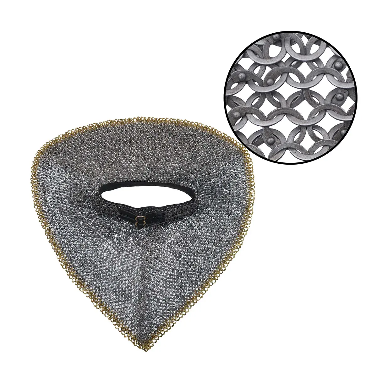 Chainmail Gorget / Standard – 9mm Riveted Flat Rings Chainmail Gorget / Standard – 9mm Riveted Flat Rings - Image 4