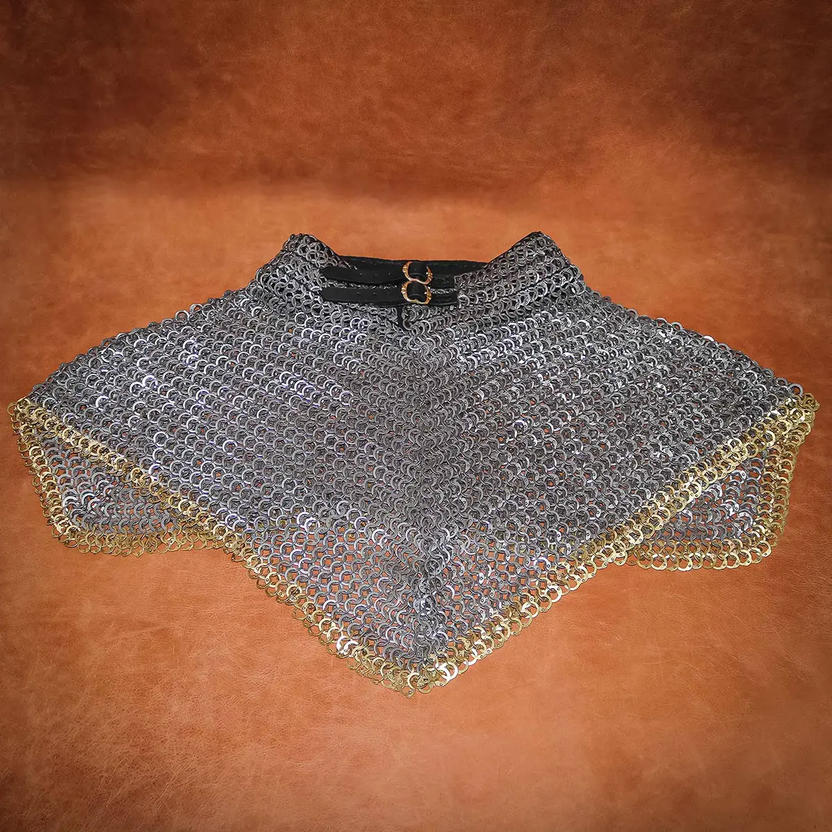 Chainmail Gorget / Standard – 9mm Riveted Flat Rings Chainmail Gorget / Standard – 9mm Riveted Flat Rings - Image 6