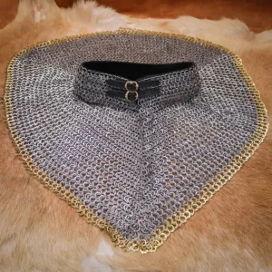 Chainmail Gorget / Standard – 9mm Riveted Flat Rings