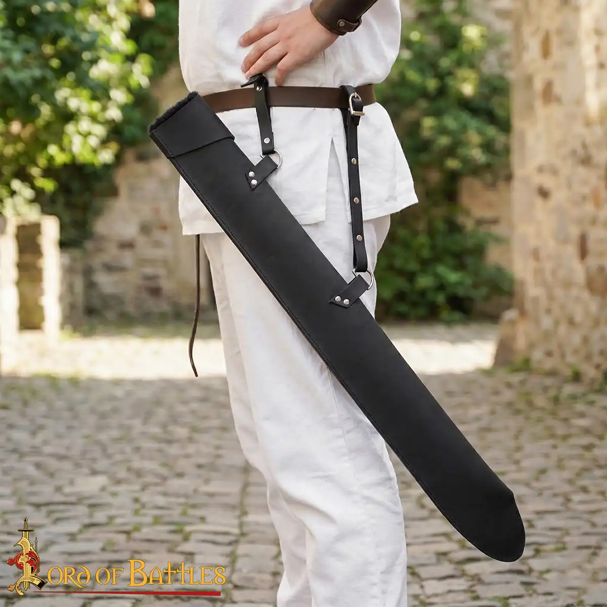 Medieval Leather Sword Scabbard Fur Lined Medieval Leather Sword Scabbard Fur Lined - Image 2