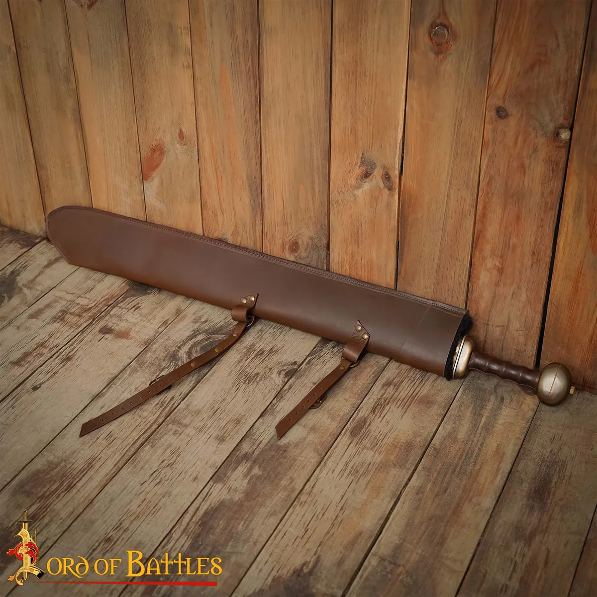 Medieval Leather Sword Scabbard Fur Lined Medieval Leather Sword Scabbard Fur Lined - Image 7