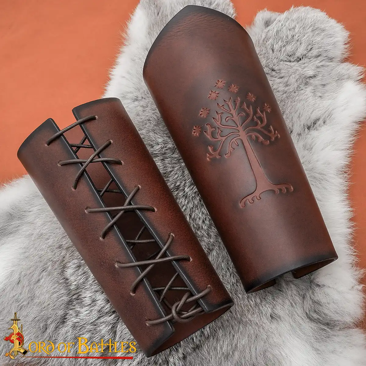 Genuine Leather Large Bracers for the Men of Middle Earth Genuine Leather Large Bracers for the Men of Middle Earth - Image 9