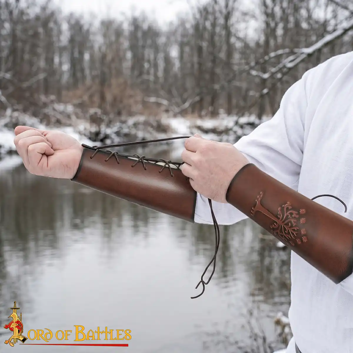 Genuine Leather Large Bracers for the Men of Middle Earth Genuine Leather Large Bracers for the Men of Middle Earth - Image 10