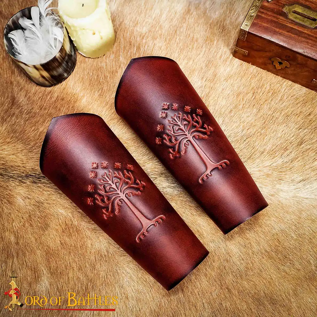 Genuine Leather Large Bracers for the Men of Middle Earth Genuine Leather Large Bracers for the Men of Middle Earth - Image 11